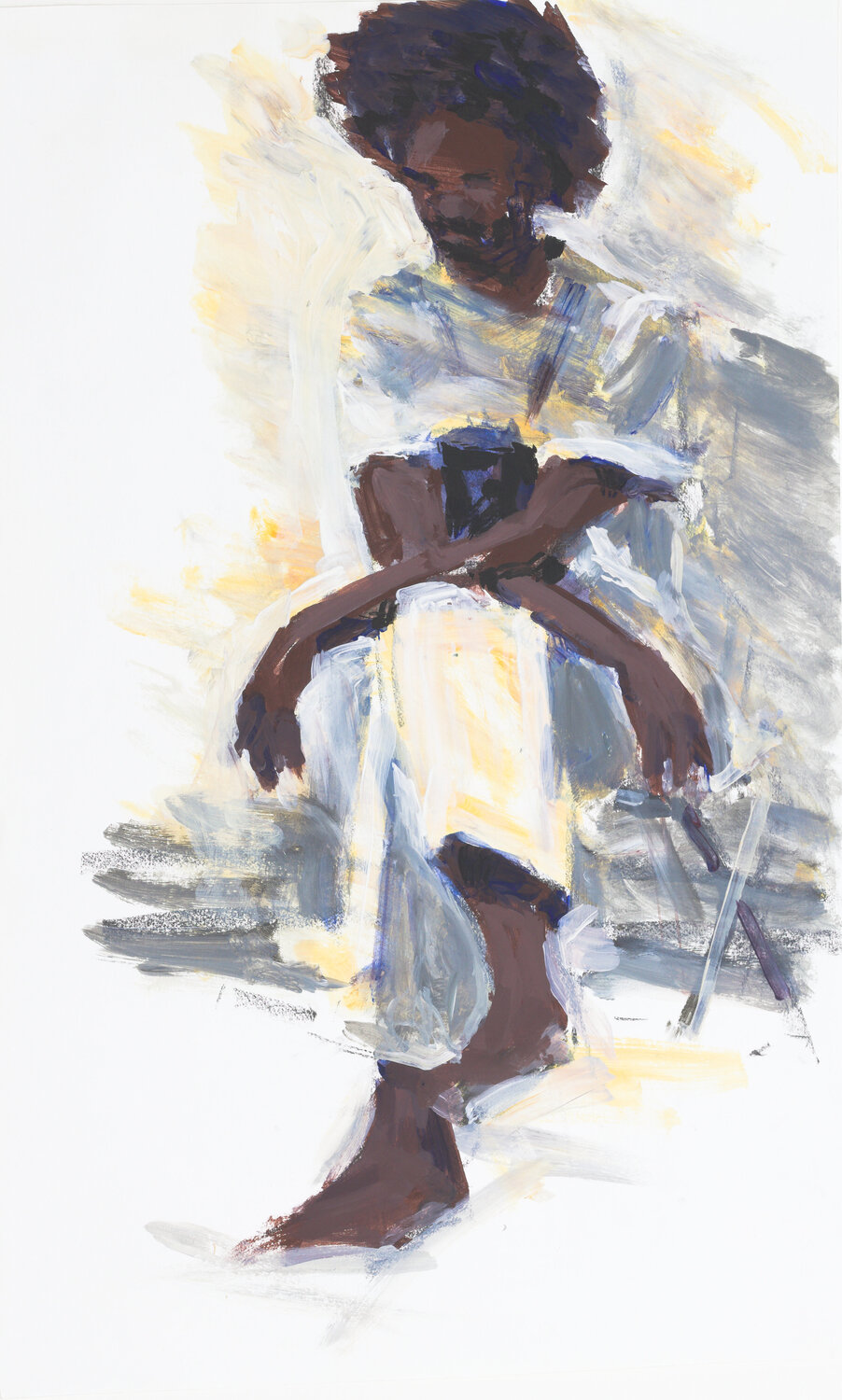 Junger Mann im Sommeroutfit Hjalmar Thelen Original painting for sale