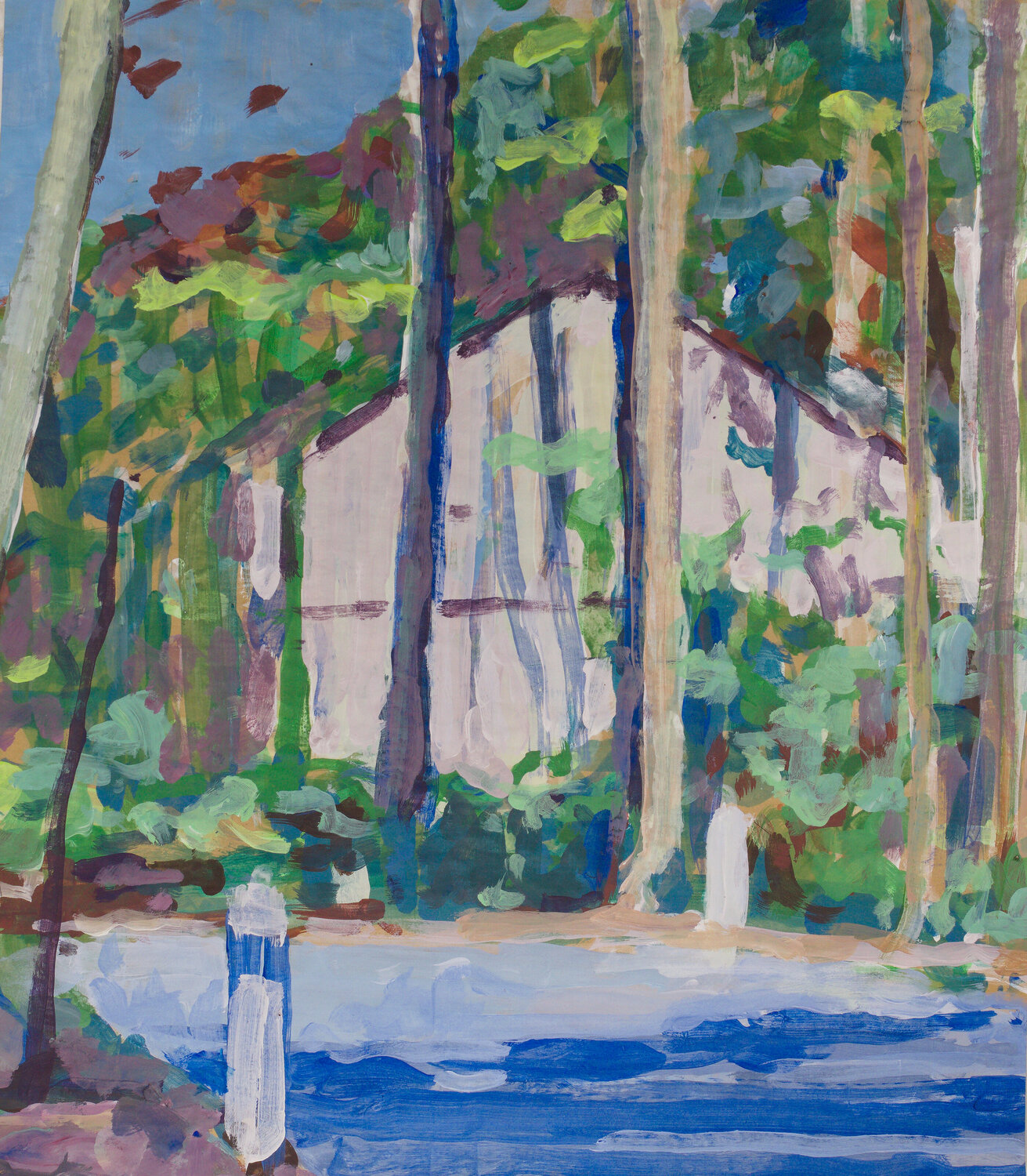 Kleine Sommerlandschaft Hjalmar Thelen Original painting for sale