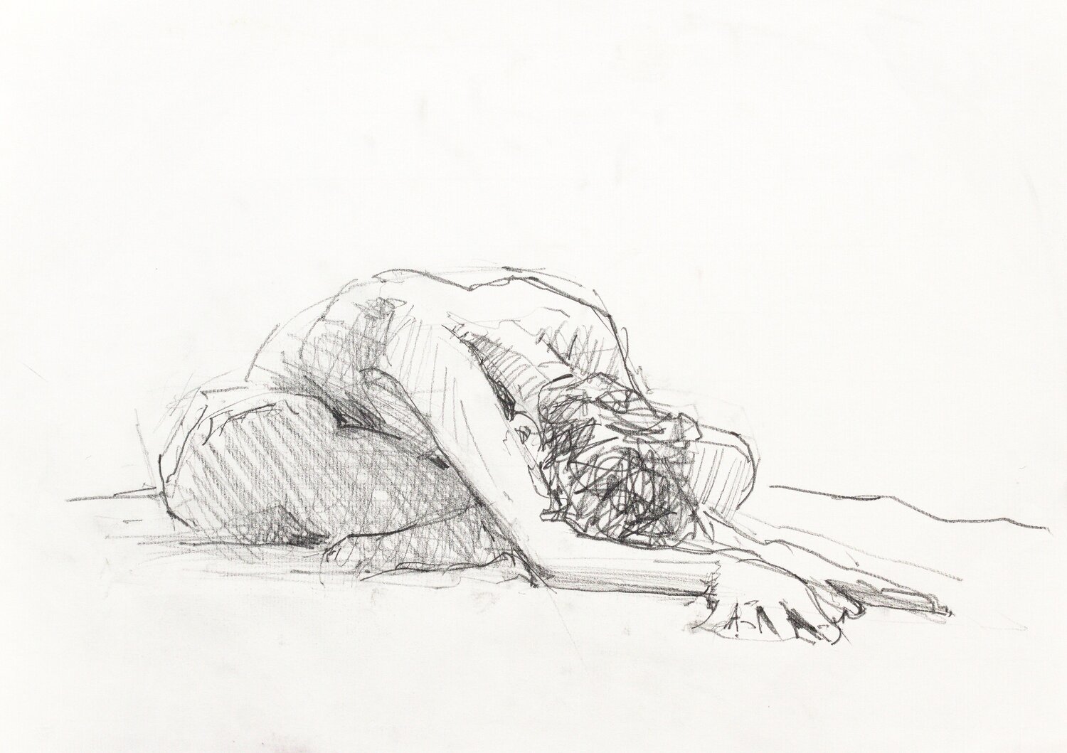 Ohne Titel (Schneidersitz) Hjalmar Thelen Drawing for sale