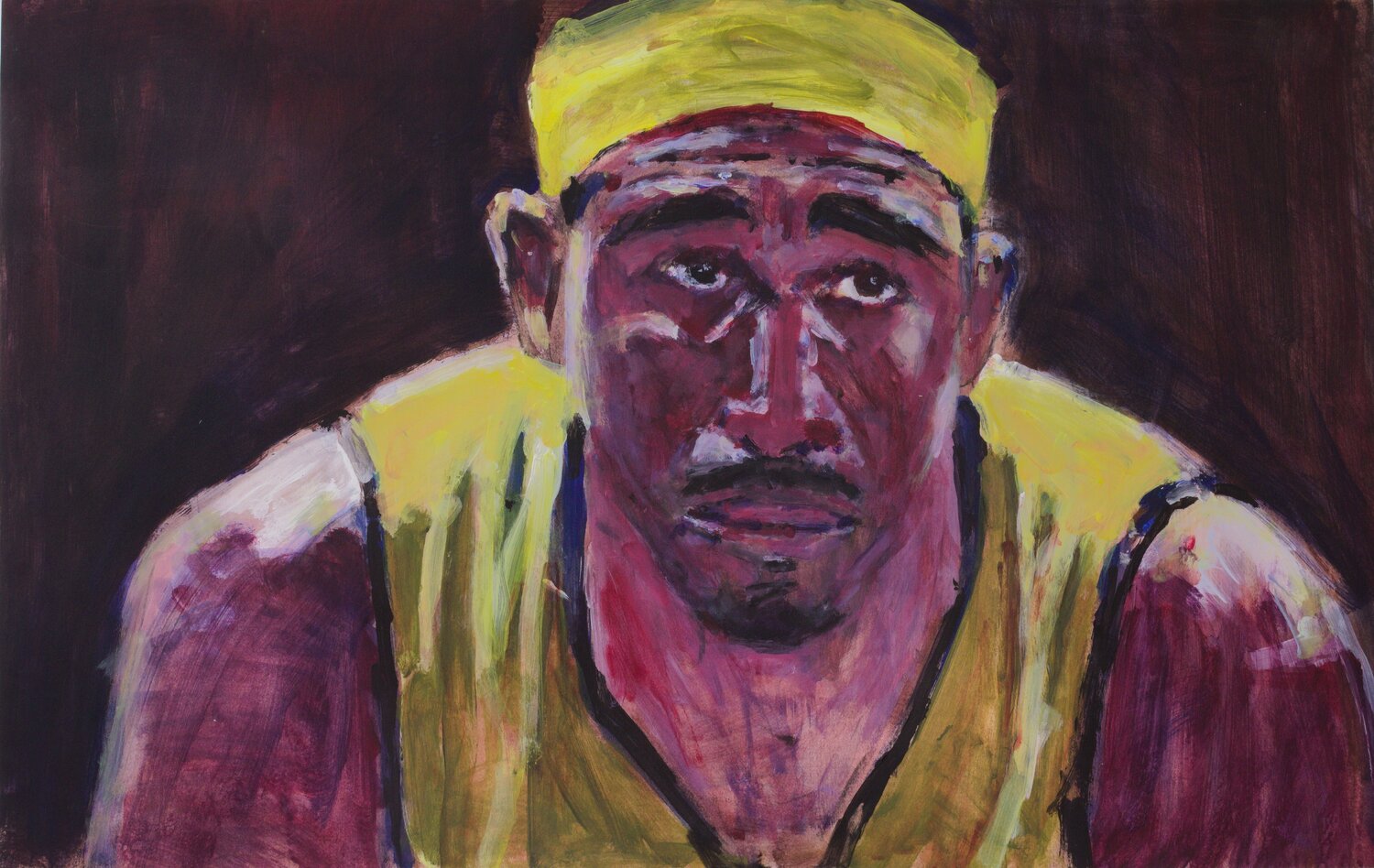 Basketballspieler Hjalmar Thelen Original painting for sale