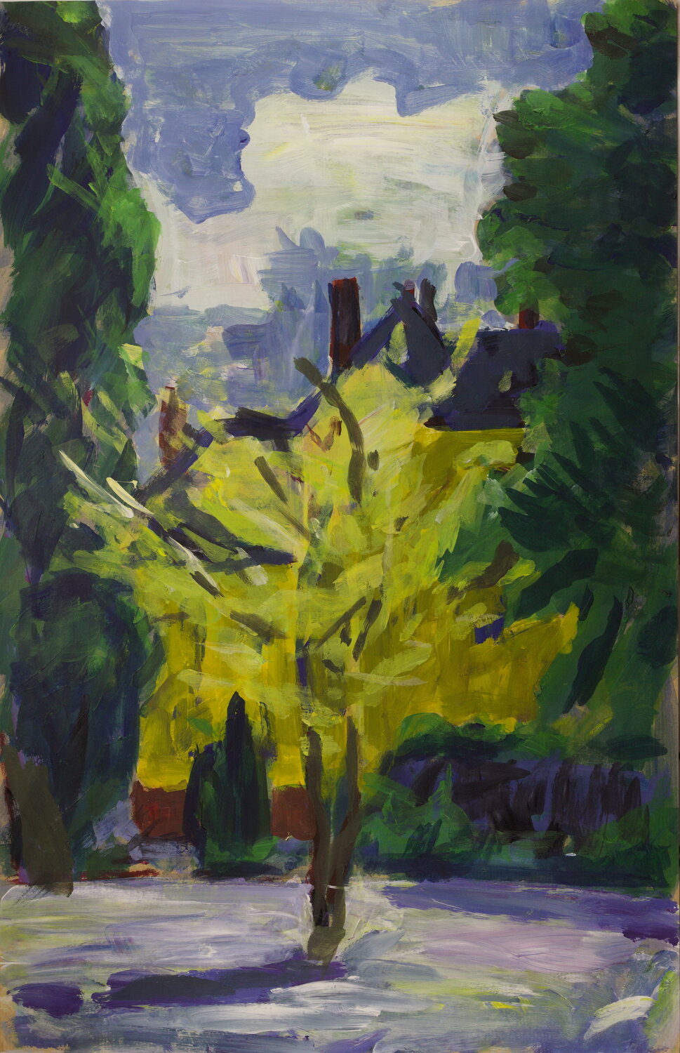 Trompetenbaum Hjalmar Thelen Original painting for sale