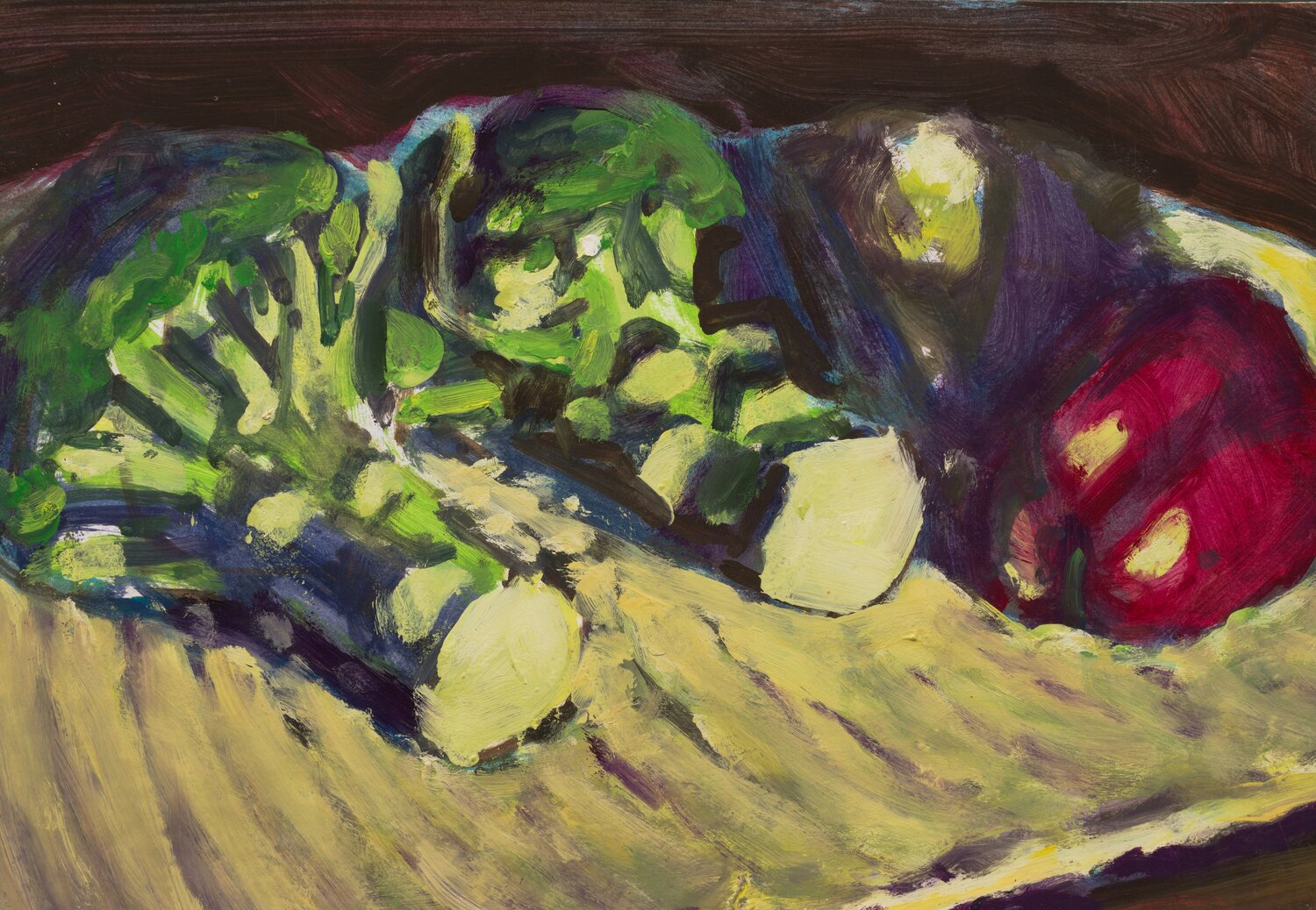 Brokkoli, Paprika Hjalmar Thelen Original painting for sale