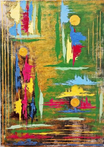 COLORI DELL'ANIMA- Quadro astratto materico contemporaneo colorato by ANTONINO GERACI, Painting for Sale on Select