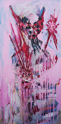 Corazón demoniaco de Jesús by Ian Mont, Painting for Sale on Select
