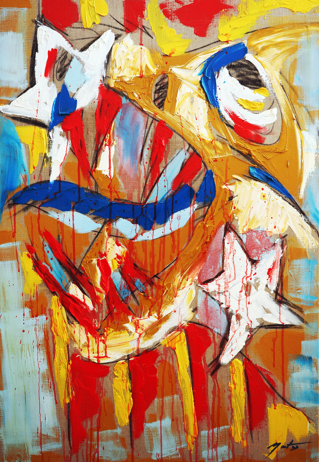 Dragón de agua Ian Mont Original painting for sale