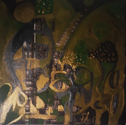 Le guerrier vert by Abricodéal ÃŽles, Painting for Sale on Select