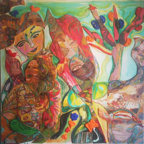 Blood and love :to listen the dreams of women by Abricodéal ÃŽles, Painting for Sale on Select