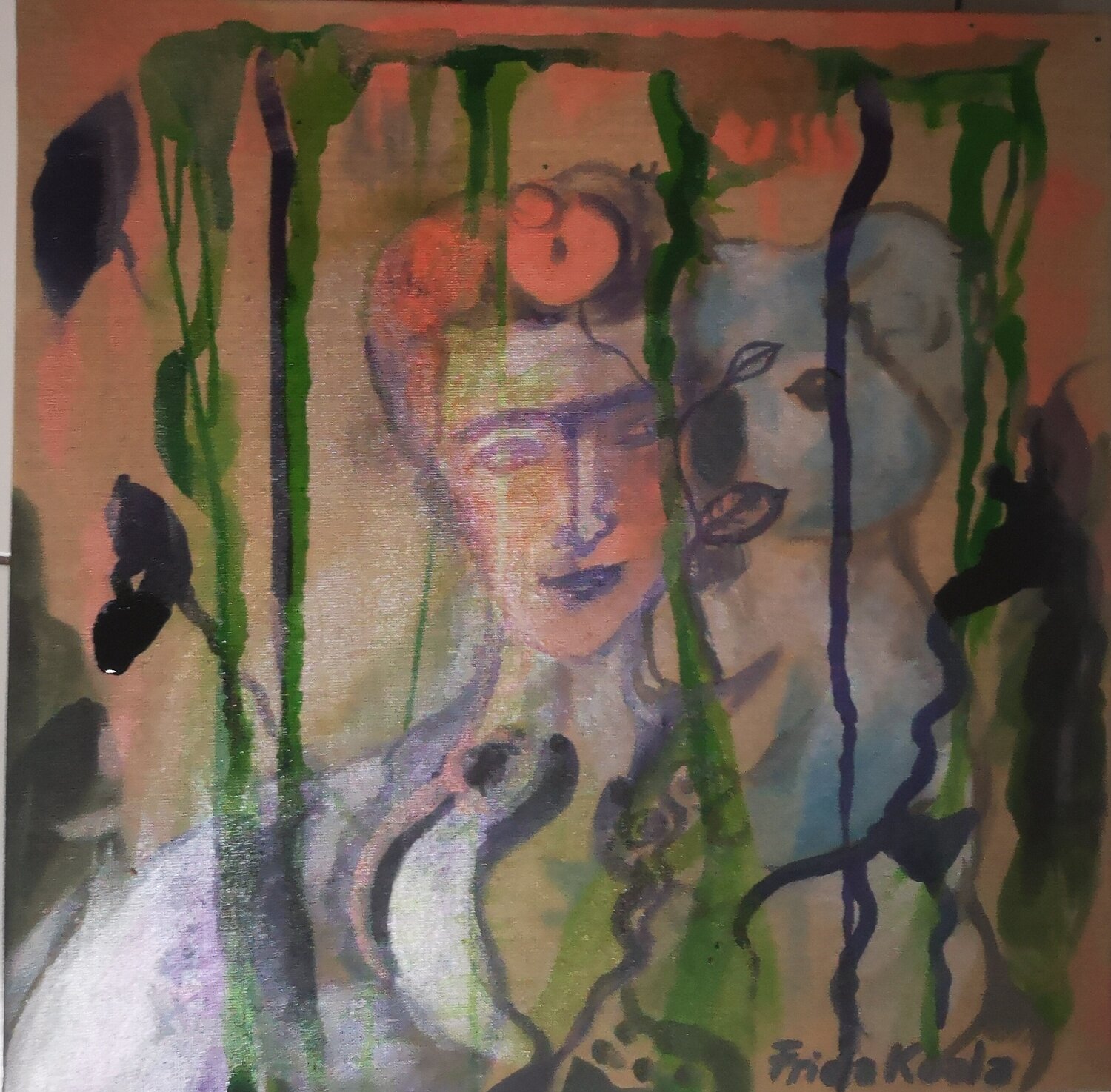 Frida Koala Abricodéal ÃŽles Original painting for sale