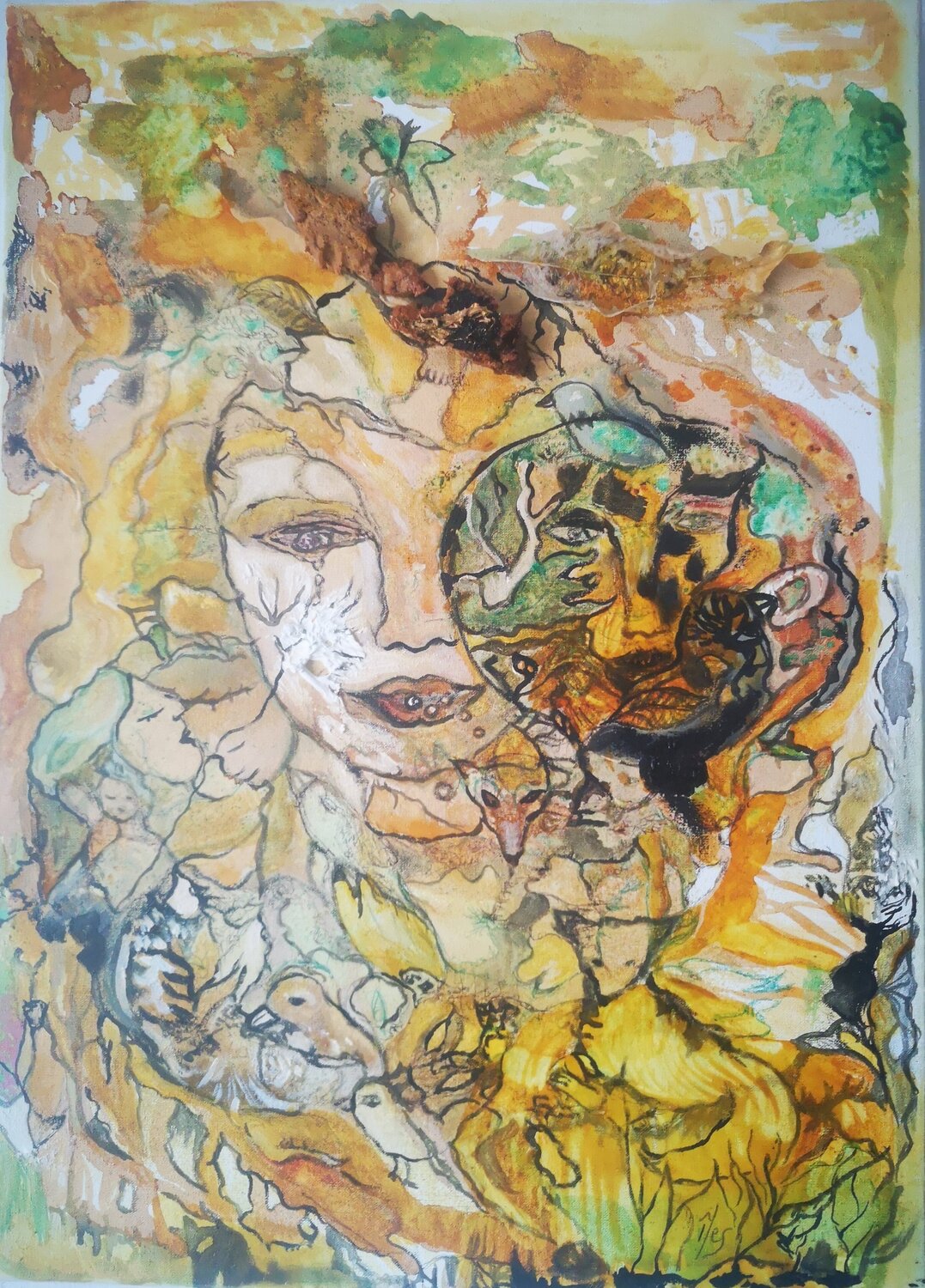 Automne Abricodéal ÃŽles Original painting for sale