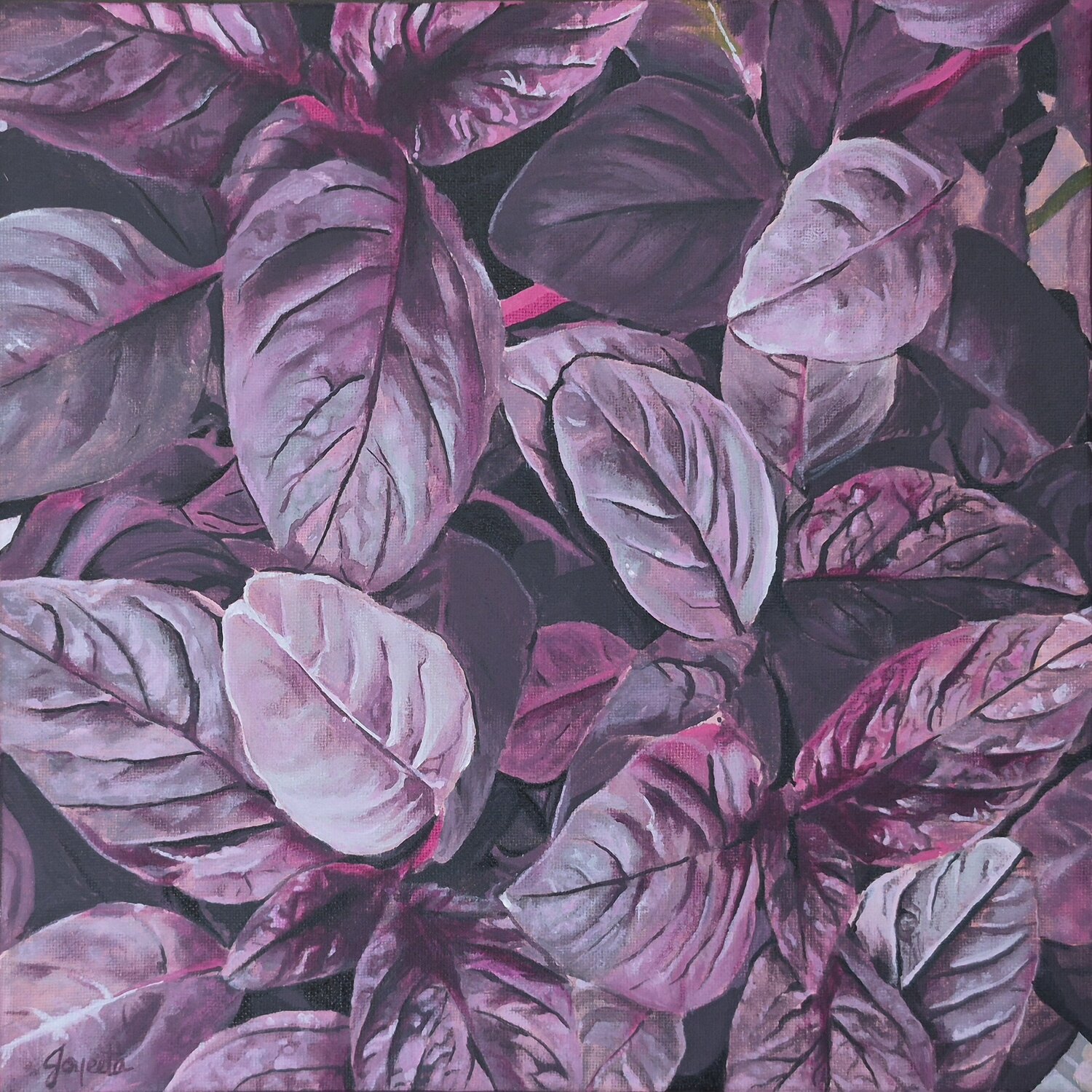 Gathered Purple Joyeeta Mukherjee Original painting for sale