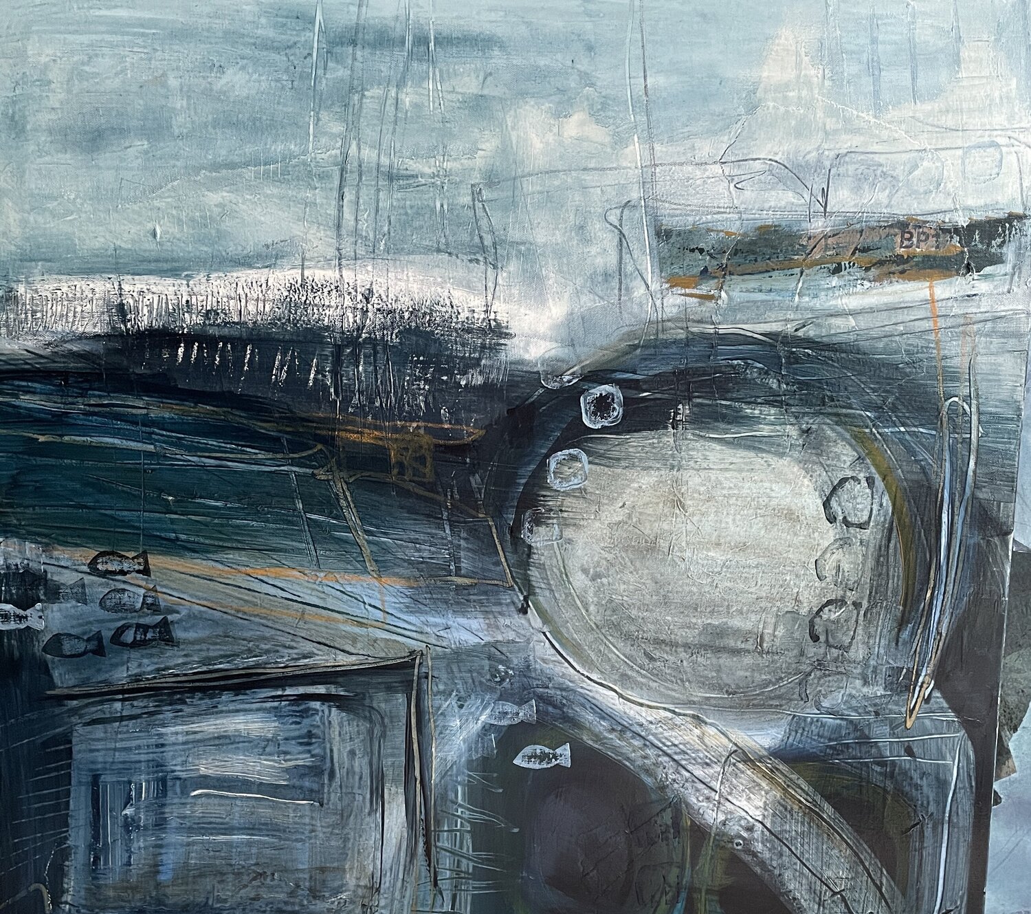 Im Fluss der Tiefe Beate Bröcker Original painting for sale