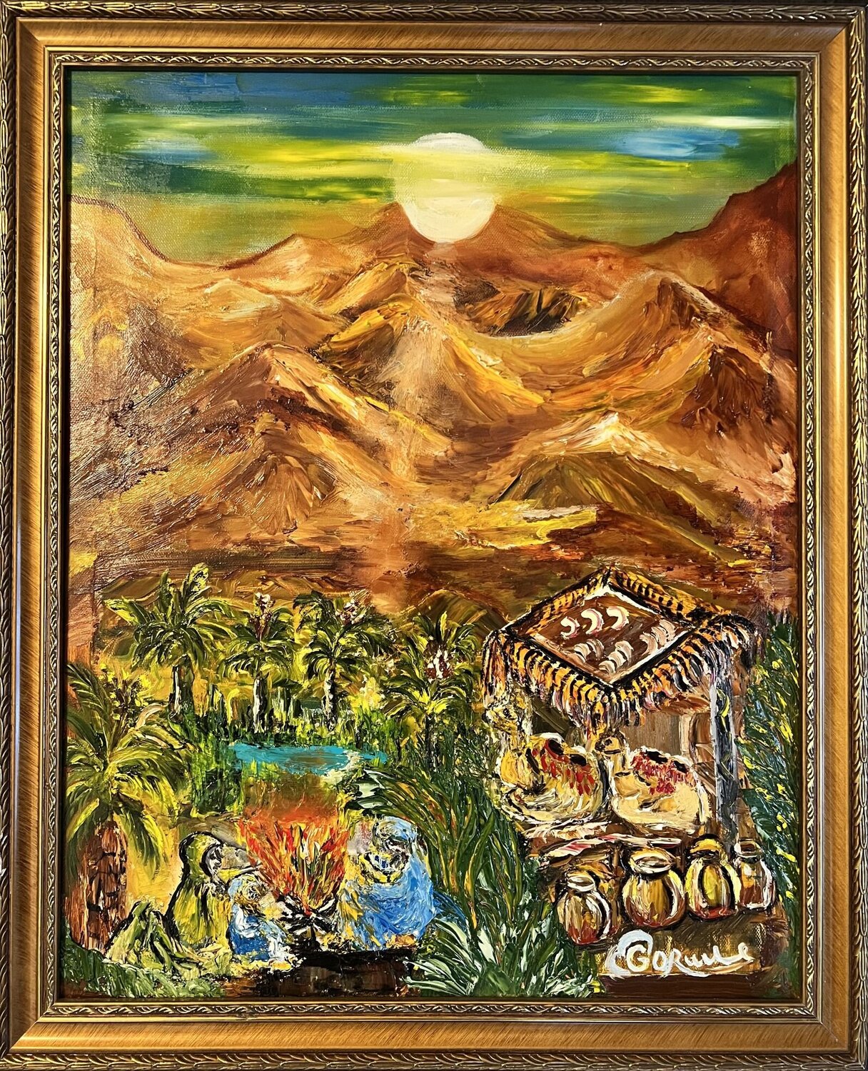 Oasis of the Five Elements Elana Gor Original painting for sale