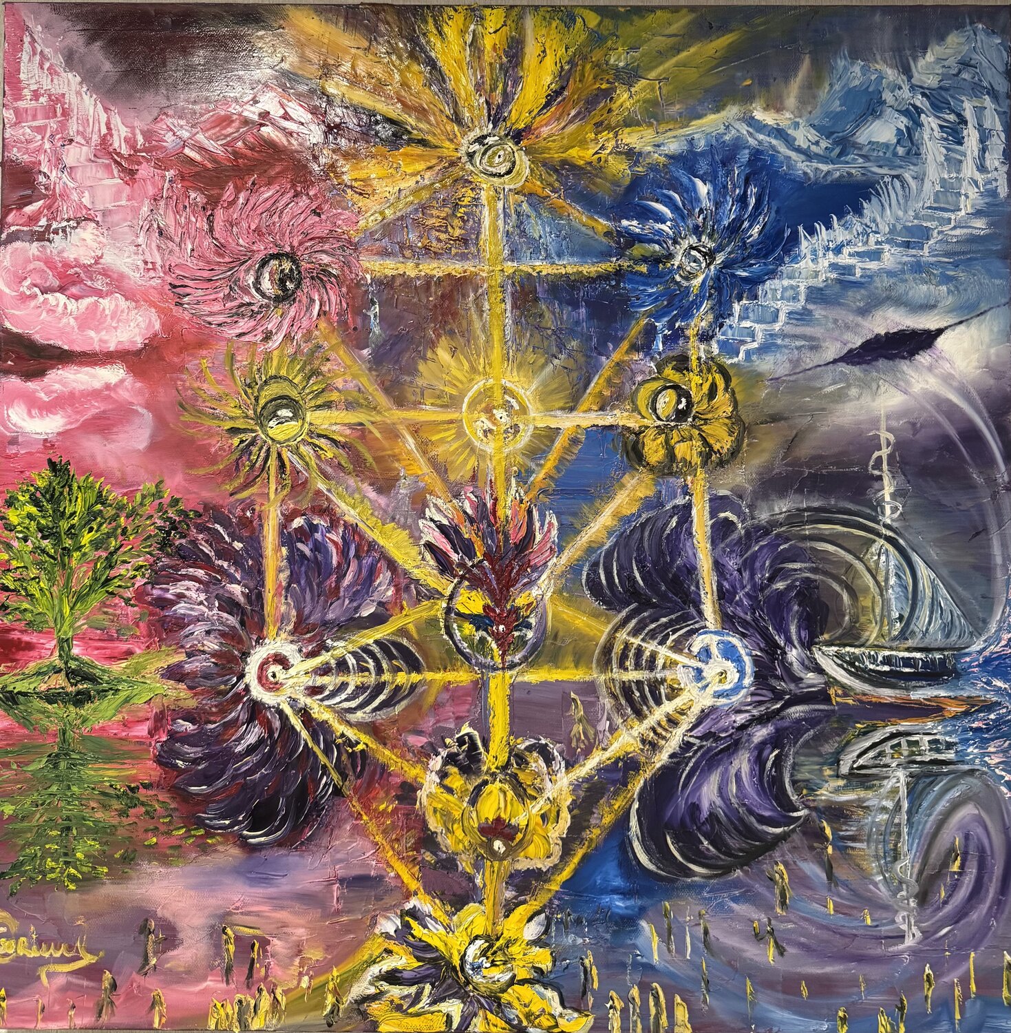 Clockwork of the Universe Elana Gor Original painting for sale