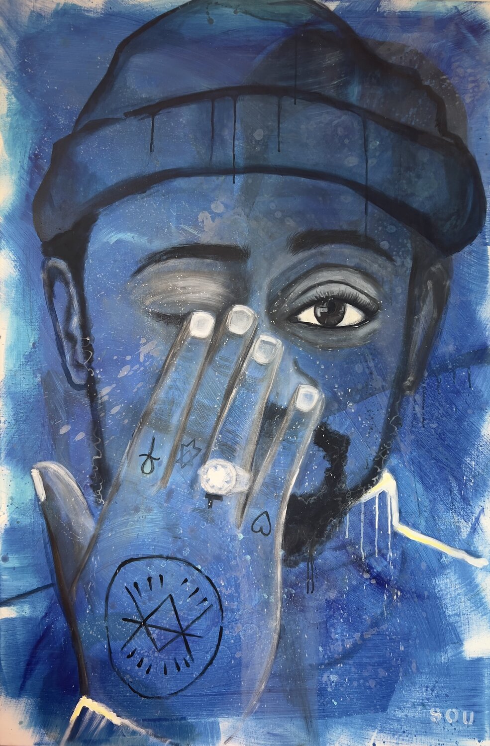 Blue Soul Katharina Goniwiecha Original painting for sale