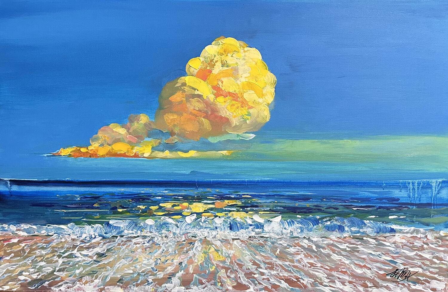 Silent Bloom of Light Maksym Stasiuk Original painting for sale