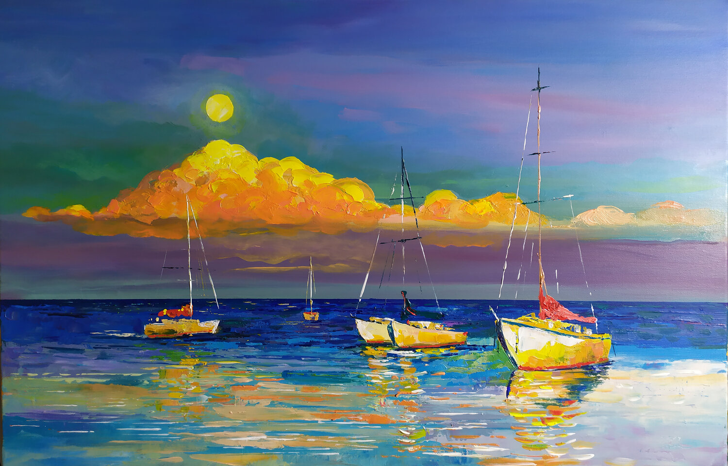 Harbor of Light Maksym Stasiuk Original painting for sale