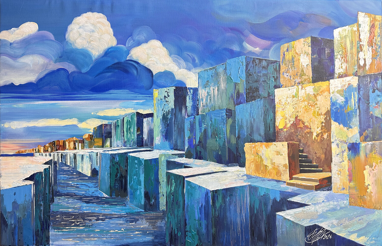 The Blue Passage Maksym Stasiuk Original painting for sale