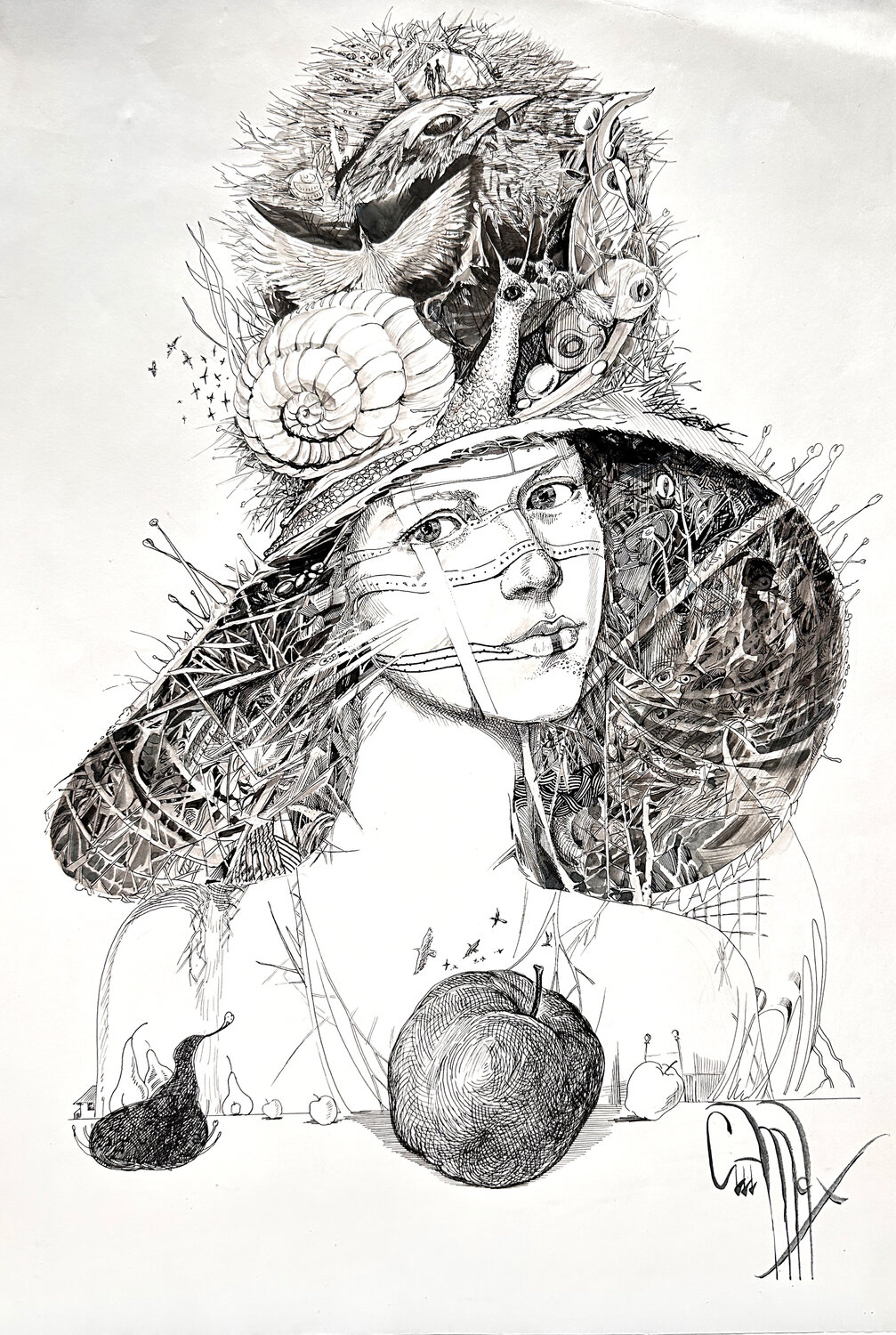 The Inner Orchard Maksym Stasiuk Drawing for sale