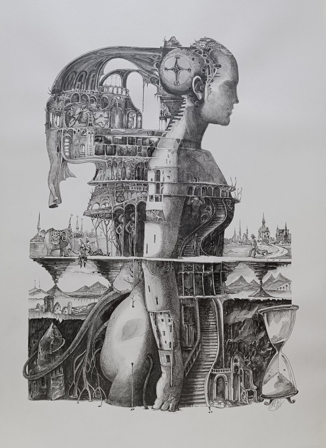 Interior of a Soul Maksym Stasiuk Drawing for sale