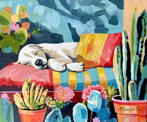 SUNNY SIESTA by Anastasia Mamoshina, Painting for Sale on Select