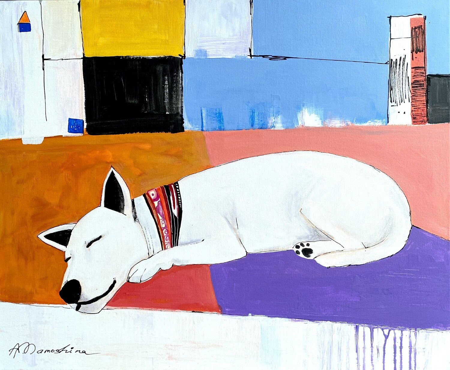 Siesta in the City of Dreams Anastasia Mamoshina Original painting for sale