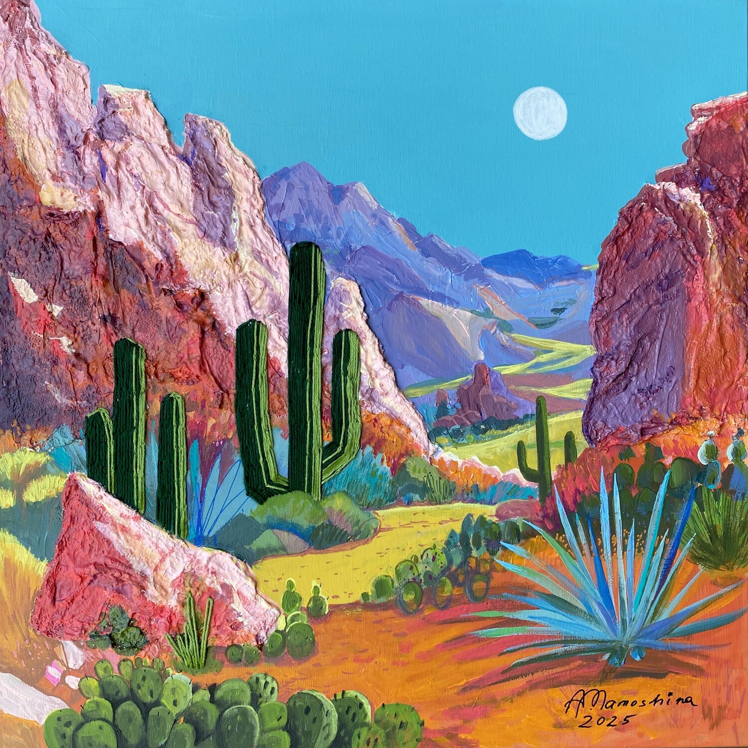 Colorful Escape to Arizona Anastasia Mamoshina Original painting for sale