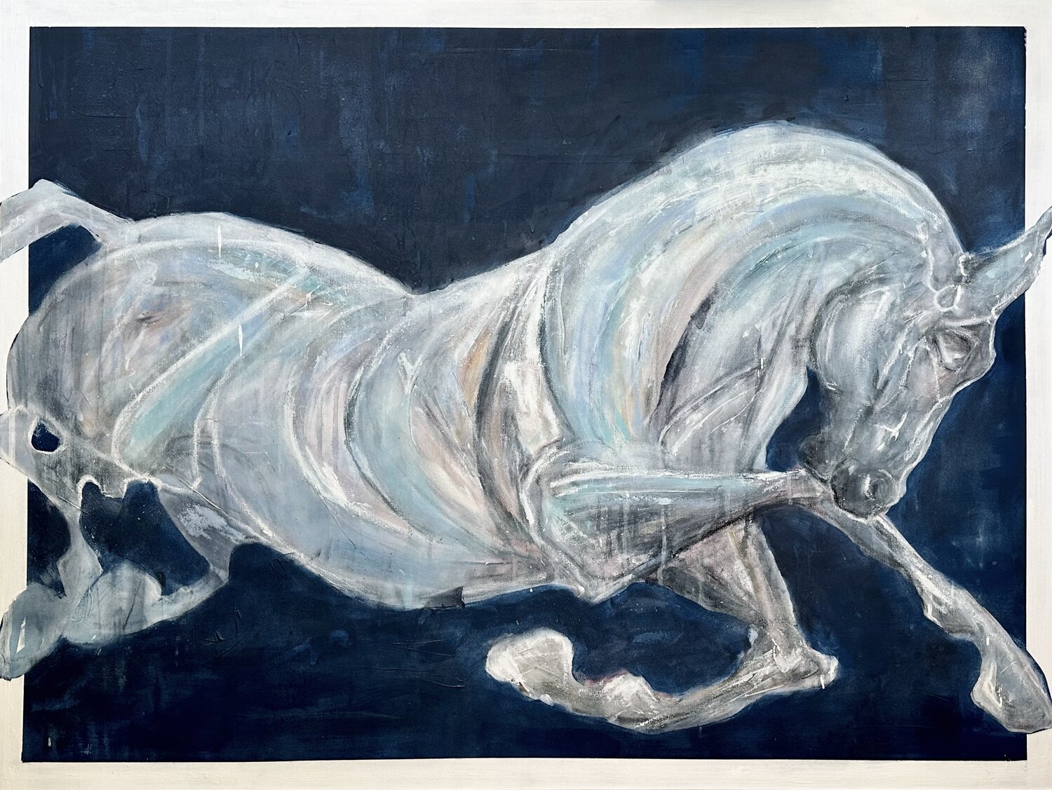 Eleutheria: Goddess Libertas’s horse Sarah Chérif Gambin Original painting for sale