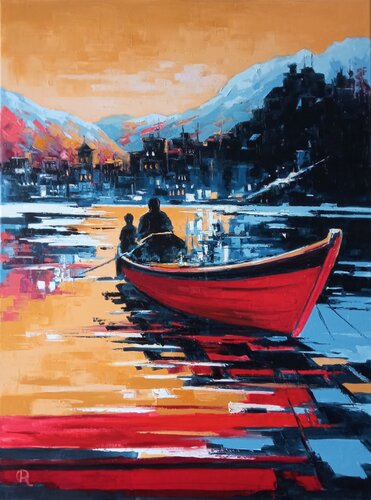 "In the Embrace of Sunset" by Oleg Ryzhkov, Painting for Sale on Select