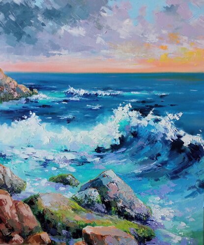“Breath of the Sea” by Oleg Ryzhkov, Painting for Sale on Select