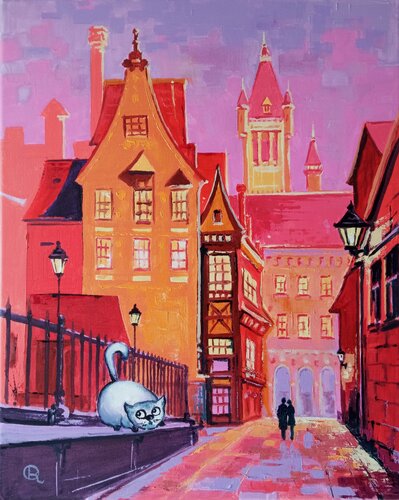 “Stories of Old Streets” by Oleg Ryzhkov, Painting for Sale on Select