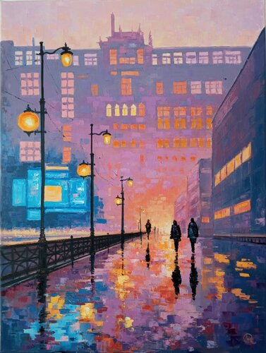 "Evening Glow" by Oleg Ryzhkov, Painting for Sale on Select