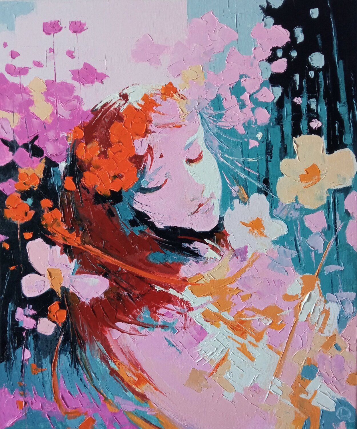 "Serenity". Series - "Flower Magic" Oleg Ryzhkov Original painting for sale