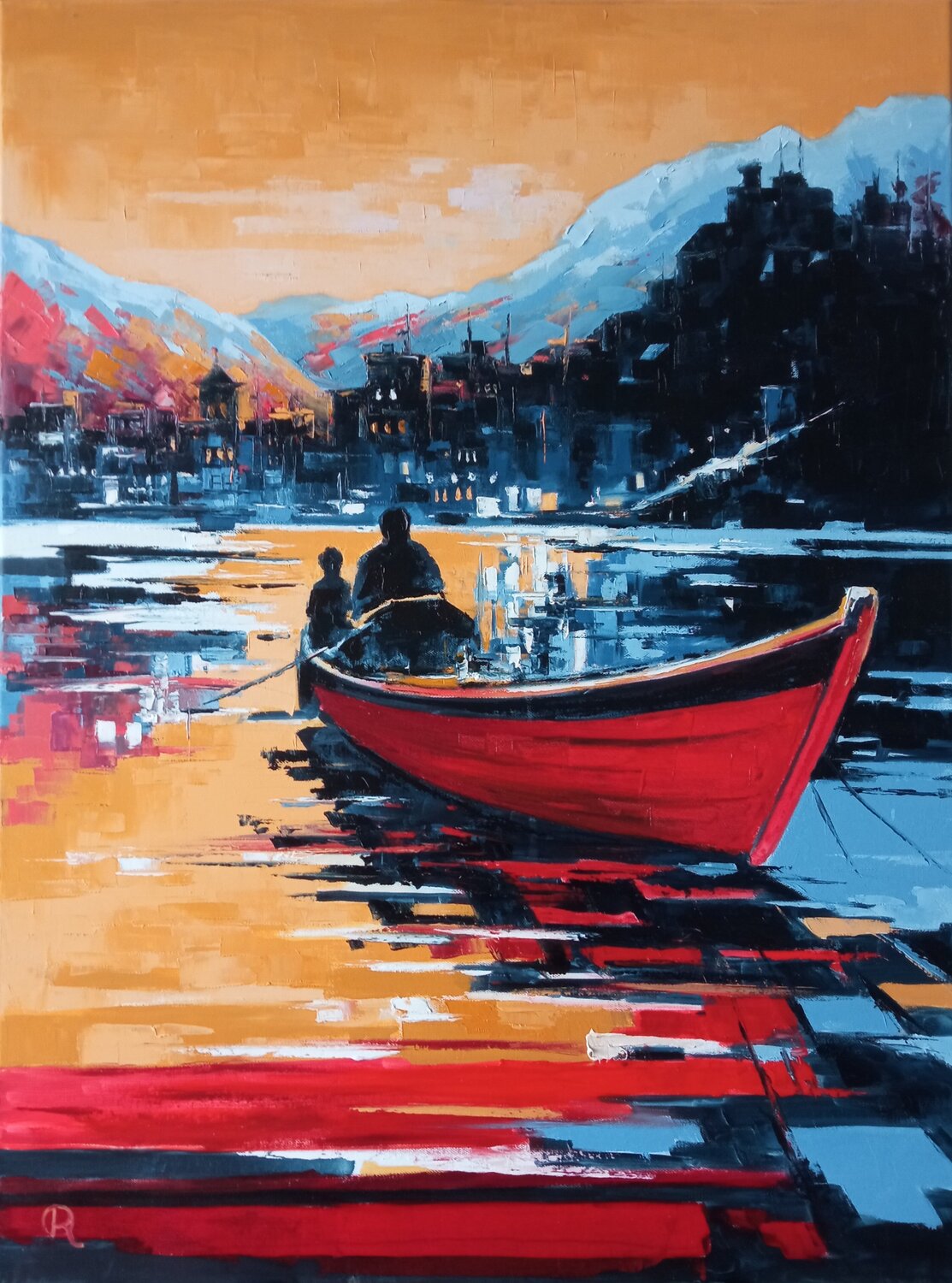"In the Embrace of Sunset" Oleg Ryzhkov Original painting for sale