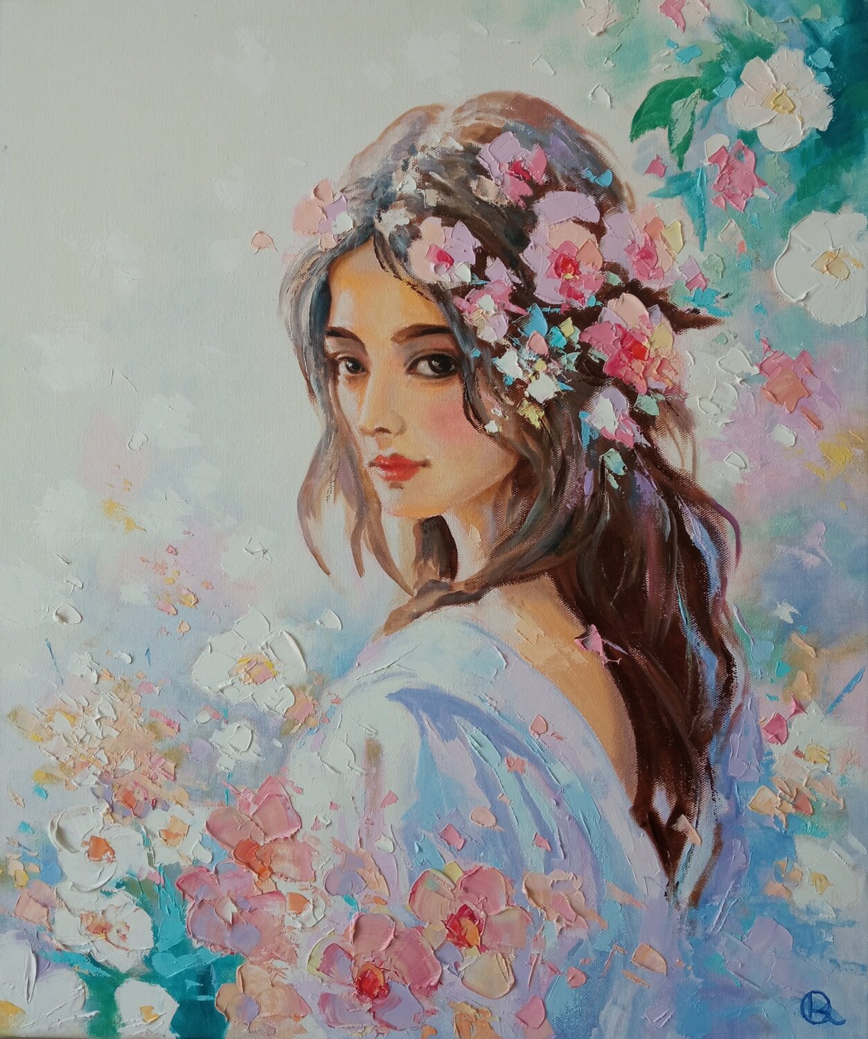 “Tenderness” Oleg Ryzhkov Original painting for sale