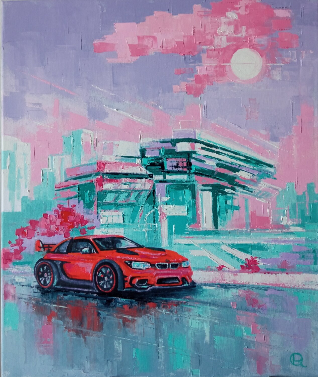 «BMW» Oleg Ryzhkov Original painting for sale
