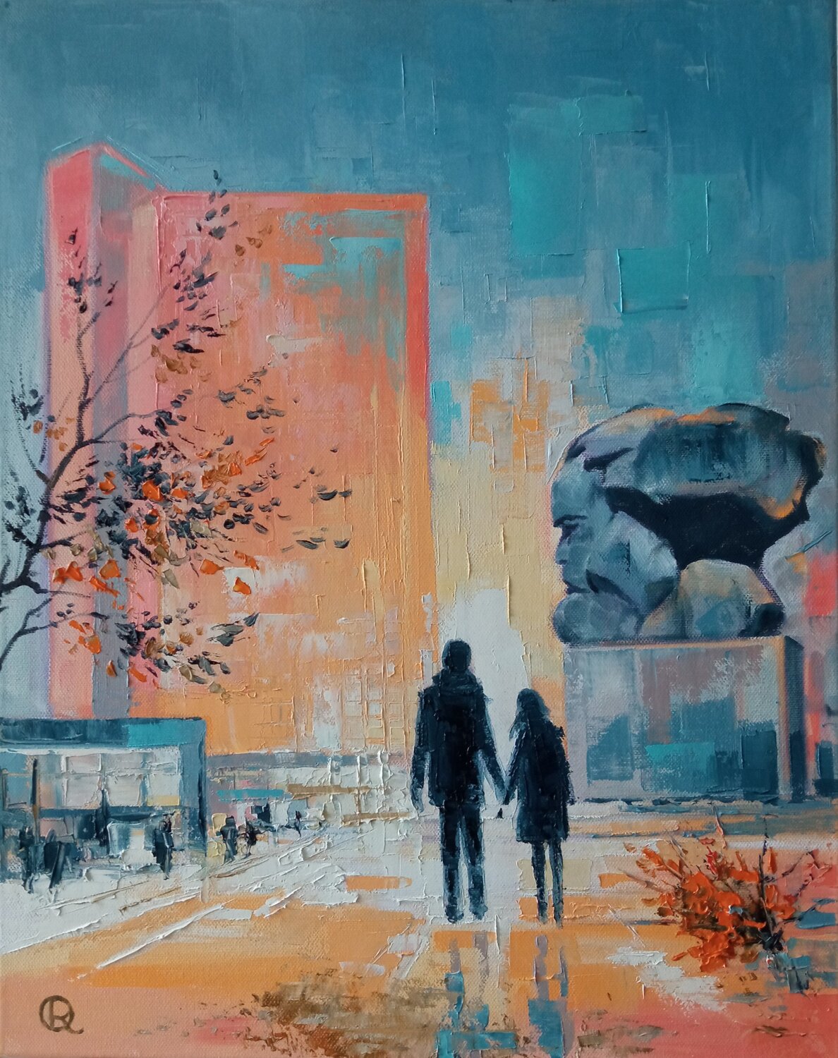 "Urban Threshold" Oleg Ryzhkov Original painting for sale
