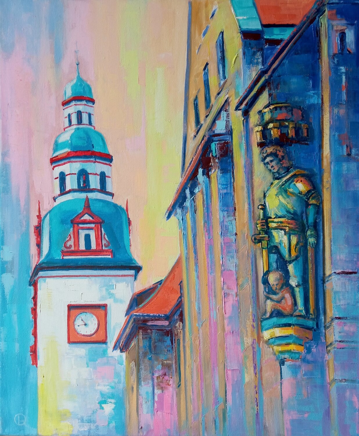 "Urban Vertical" Oleg Ryzhkov Original painting for sale