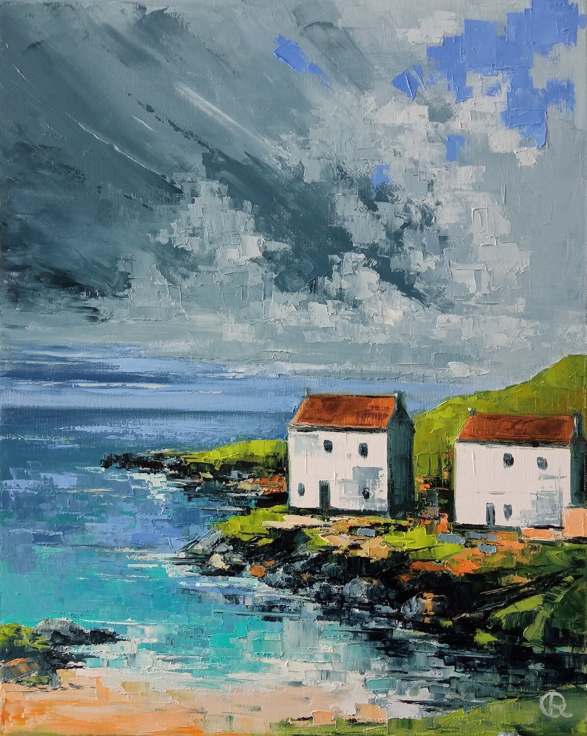 "On the Edge of the Storm" Oleg Ryzhkov Original painting for sale