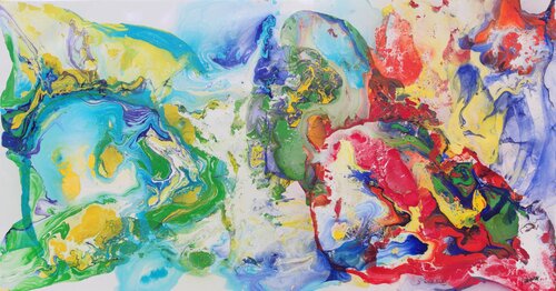 Organic las Dalias 15 by Joan Llaverias, Painting for Sale on Select