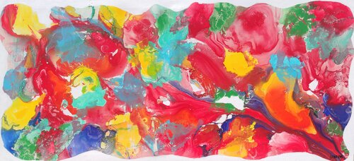 Organic las Dalias 18 by Joan Llaverias, Painting for Sale on Select