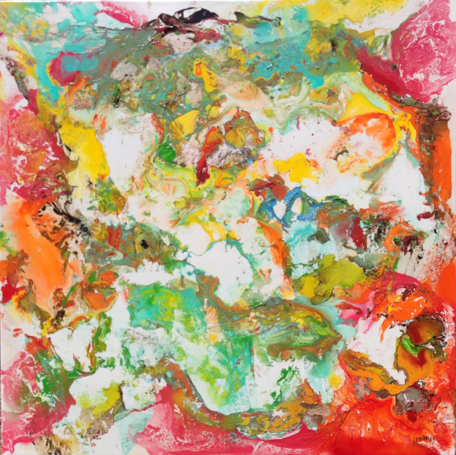 Organic taronja 1 Joan Llaverias Original painting for sale