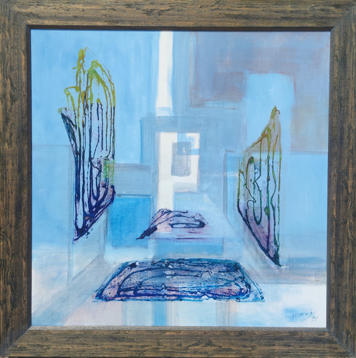Palacio de cristal Joan Llaverias Original painting for sale