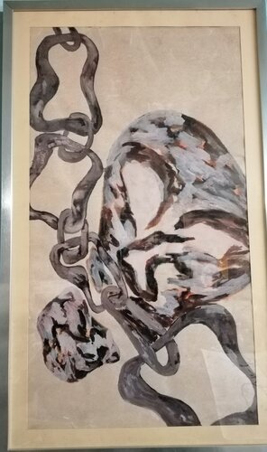 465 CATENE-STRINGHE by Denise Mastel, Painting for Sale on Select