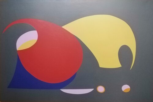 GRACCHIANDO INSIEME AL ROSPO DEL MIO LAGHETTO by Denise Mastel, Painting for Sale on Select