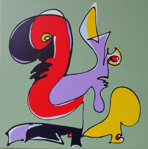 SEQUENZA  DI SQUILIBRIO by Denise Mastel, Painting for Sale on Select