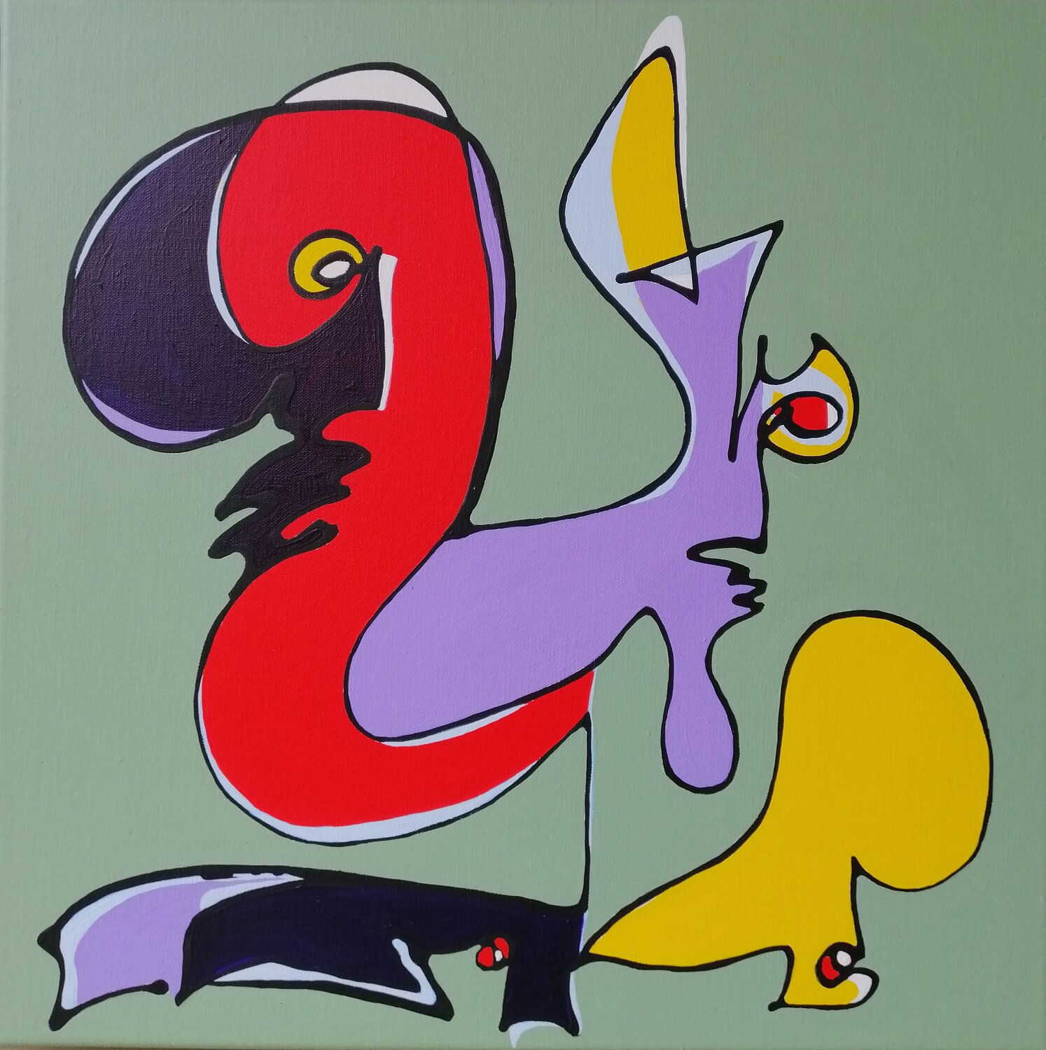 SEQUENZA  DI SQUILIBRIO Denise Mastel Original painting for sale