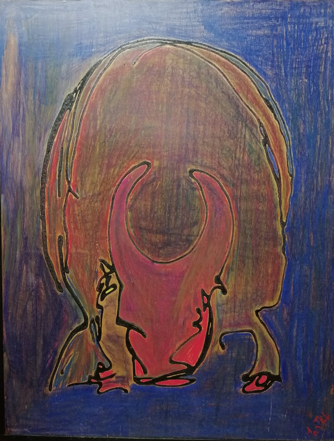 TALISMANO TORO 1069 Denise Mastel Original painting for sale