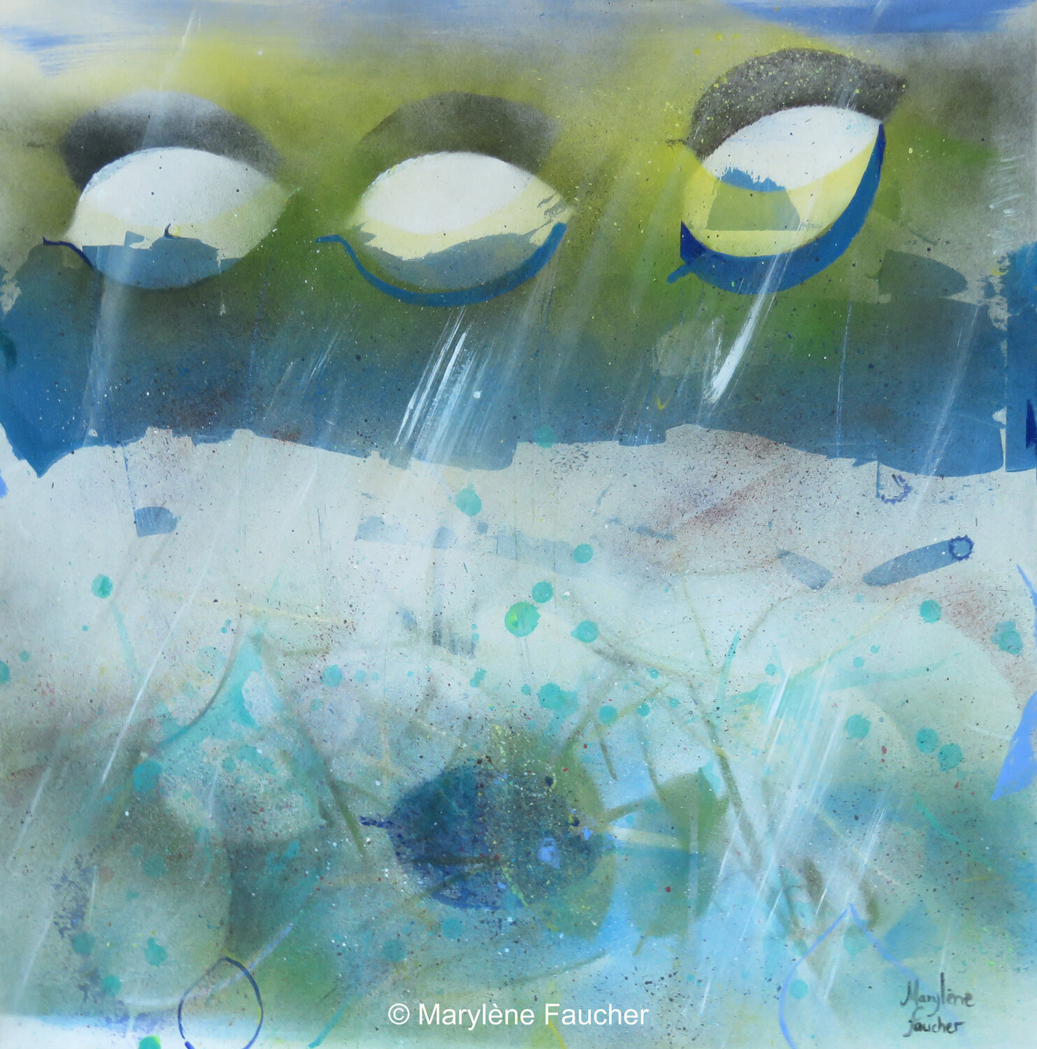 " Nouvel espace III" Marylene Faucher Original painting for sale