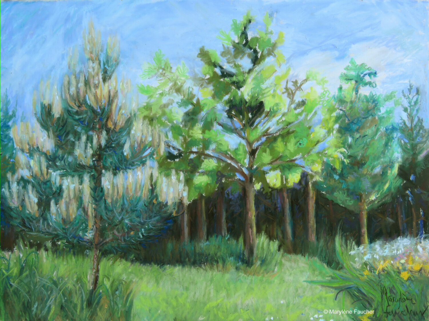 Percée de Lumière II Marylene Faucher Original painting for sale