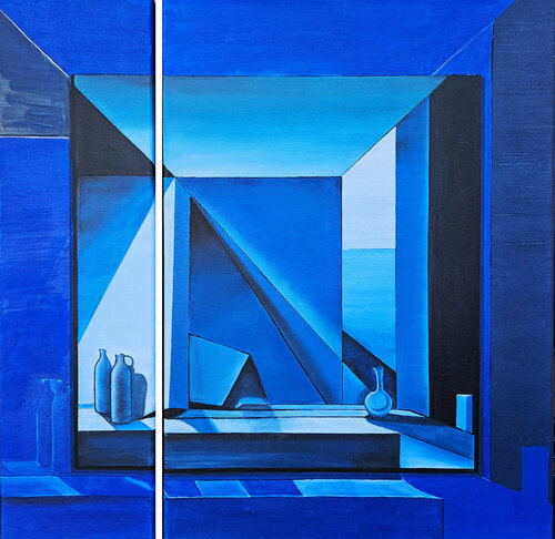 Primary blue von Alida Velea, Malerei kaufen auf Select